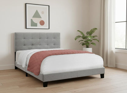 Beige Queen Upholstered Bed Frame HomeRoots