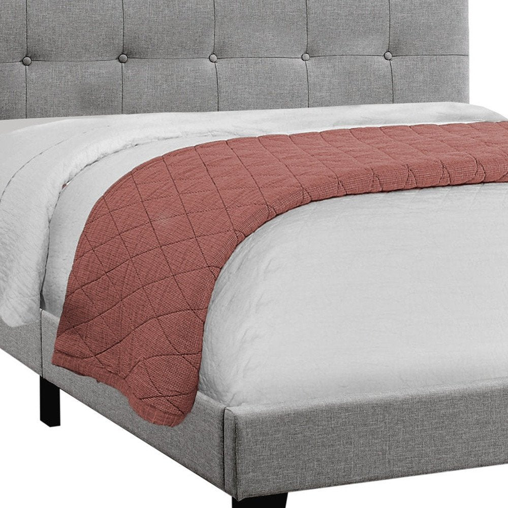 Beige Queen Upholstered Bed Frame HomeRoots