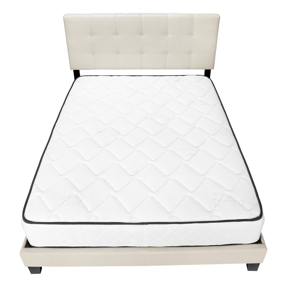 Beige Queen Upholstered Bed Frame HomeRoots