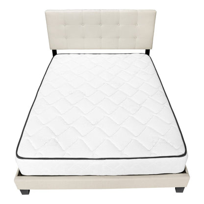 Beige Queen Upholstered Bed Frame HomeRoots