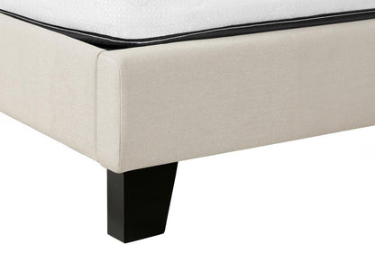 Beige Queen Upholstered Bed Frame HomeRoots