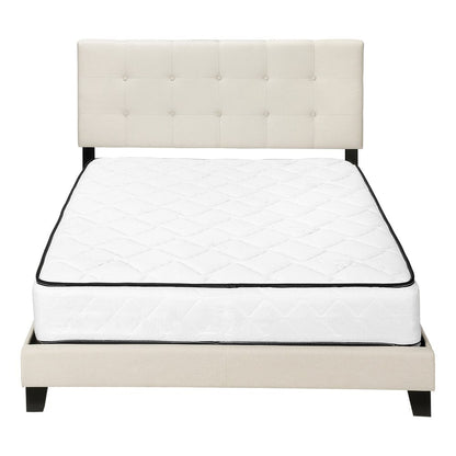 Beige Queen Upholstered Bed Frame HomeRoots