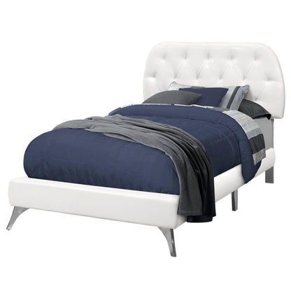 Tufted Black Standard Bed Upholstered With Headboard - FurniFindUSA