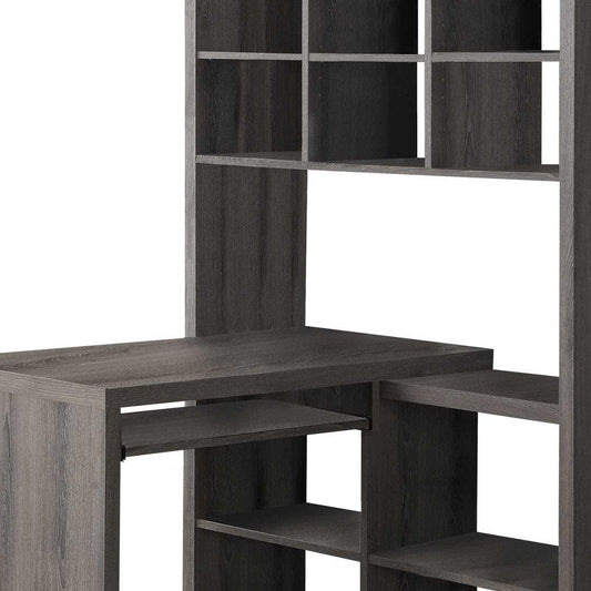 38" Taupe L Shape Computer Desk HomeRoots
