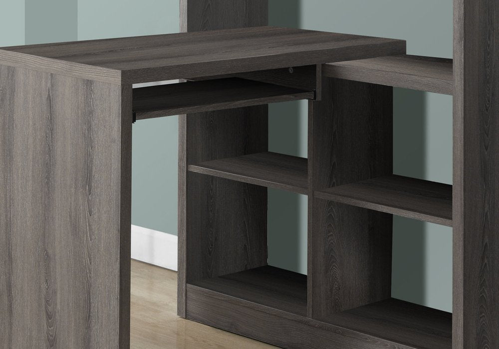 38" Taupe L Shape Computer Desk HomeRoots