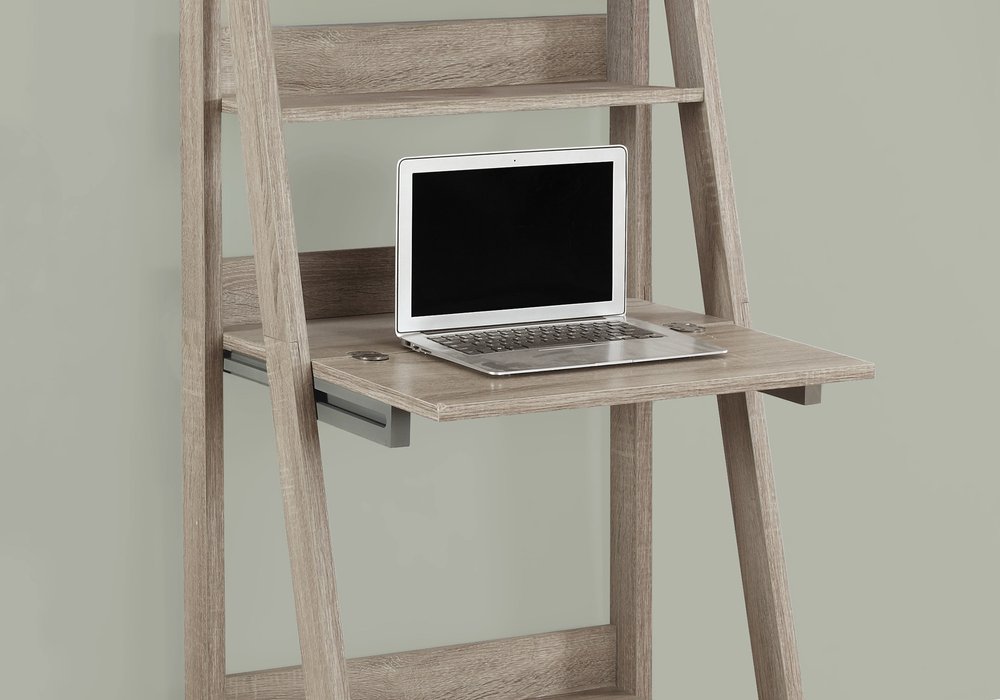 26" Taupe Wood Ladder Desk HomeRoots