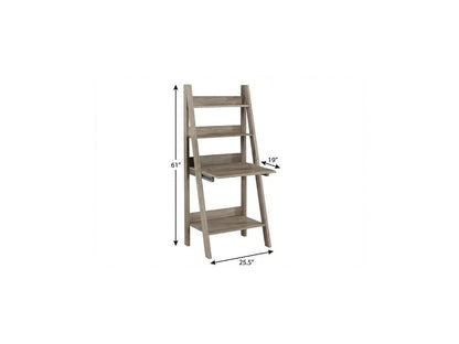 26" Taupe Wood Ladder Desk HomeRoots