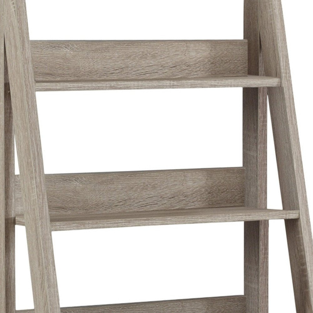 26" Taupe Wood Ladder Desk HomeRoots