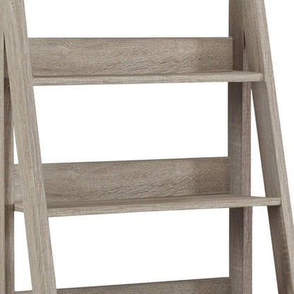 26" Taupe Wood Ladder Desk HomeRoots
