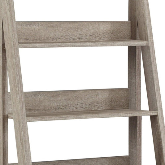 26" Taupe Wood Ladder Desk HomeRoots