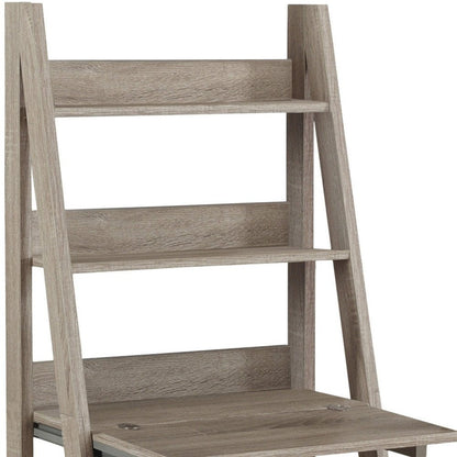 26" Taupe Wood Ladder Desk HomeRoots