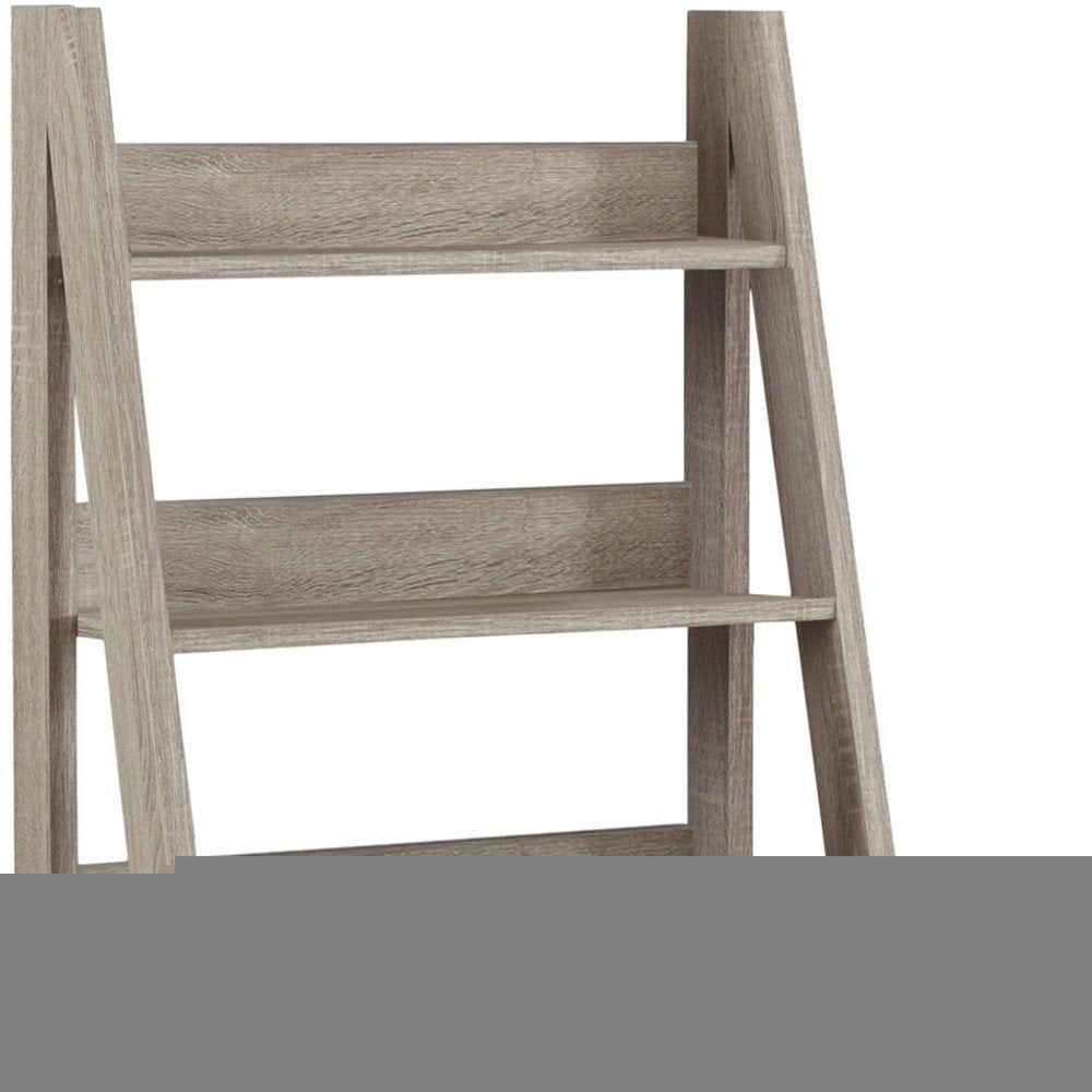 26" Taupe Wood Ladder Desk HomeRoots