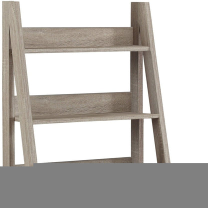 26" Taupe Wood Ladder Desk HomeRoots