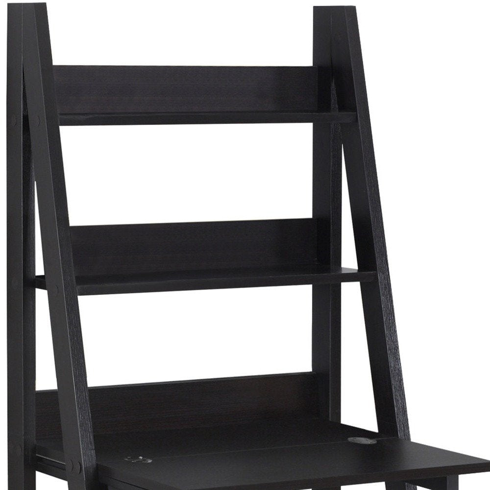 26" Taupe Wood Ladder Desk HomeRoots