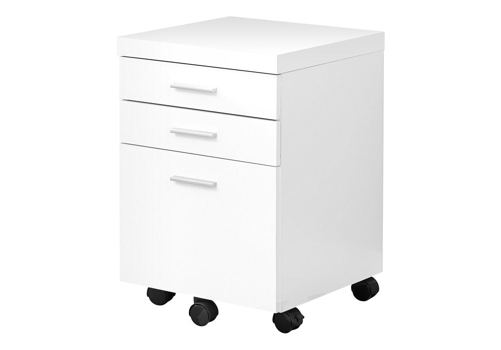 25" White Particle Board Filing Cabinet With Drawers HomeRoots