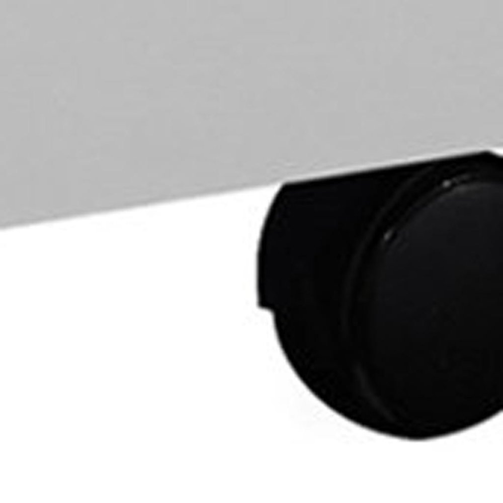 25" White Particle Board Filing Cabinet With Drawers HomeRoots