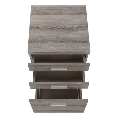 25" White And Gray Particle Board and Wood Filing Cabinet With Drawers HomeRoots