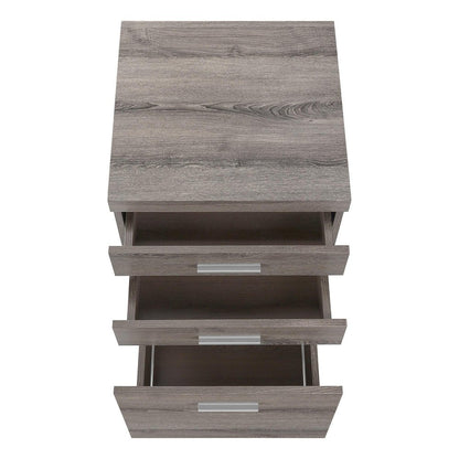 25" Gray Particle Board Filing Cabinet With Drawers HomeRoots