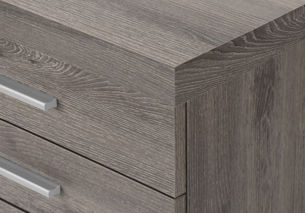 25" Gray Particle Board Filing Cabinet With Drawers HomeRoots