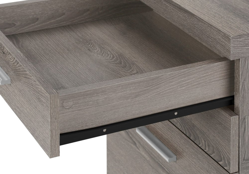 25" Gray Particle Board Filing Cabinet With Drawers HomeRoots