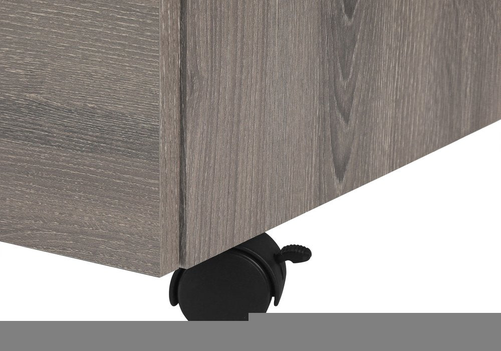 25" White And Gray Particle Board and Wood Filing Cabinet With Drawers HomeRoots