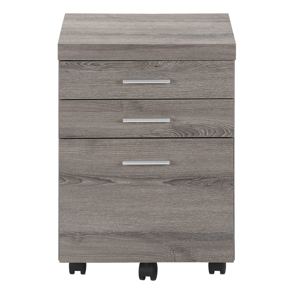 25" White And Gray Particle Board and Wood Filing Cabinet With Drawers HomeRoots