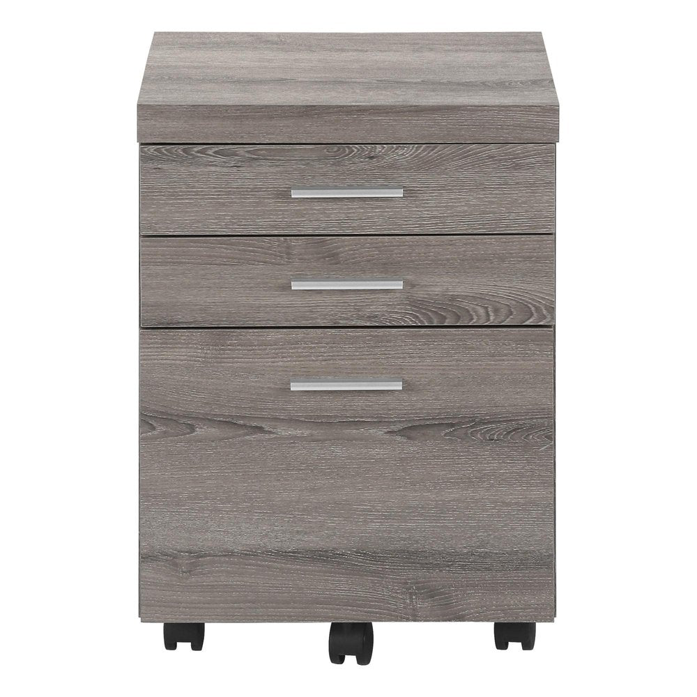 25" Gray Particle Board Filing Cabinet With Drawers HomeRoots