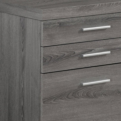 25" Gray Particle Board Filing Cabinet With Drawers HomeRoots