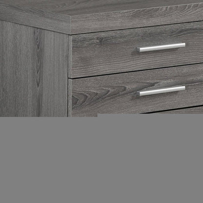 25" White And Gray Particle Board and Wood Filing Cabinet With Drawers HomeRoots