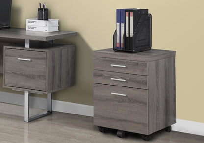 25" Gray Particle Board Filing Cabinet With Drawers HomeRoots
