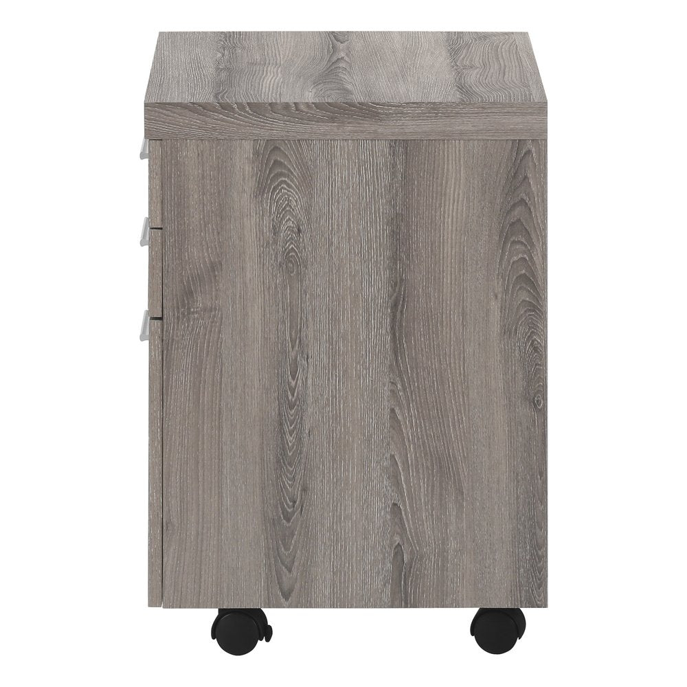 25" White And Gray Particle Board and Wood Filing Cabinet With Drawers HomeRoots