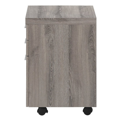 25" White And Gray Particle Board and Wood Filing Cabinet With Drawers HomeRoots