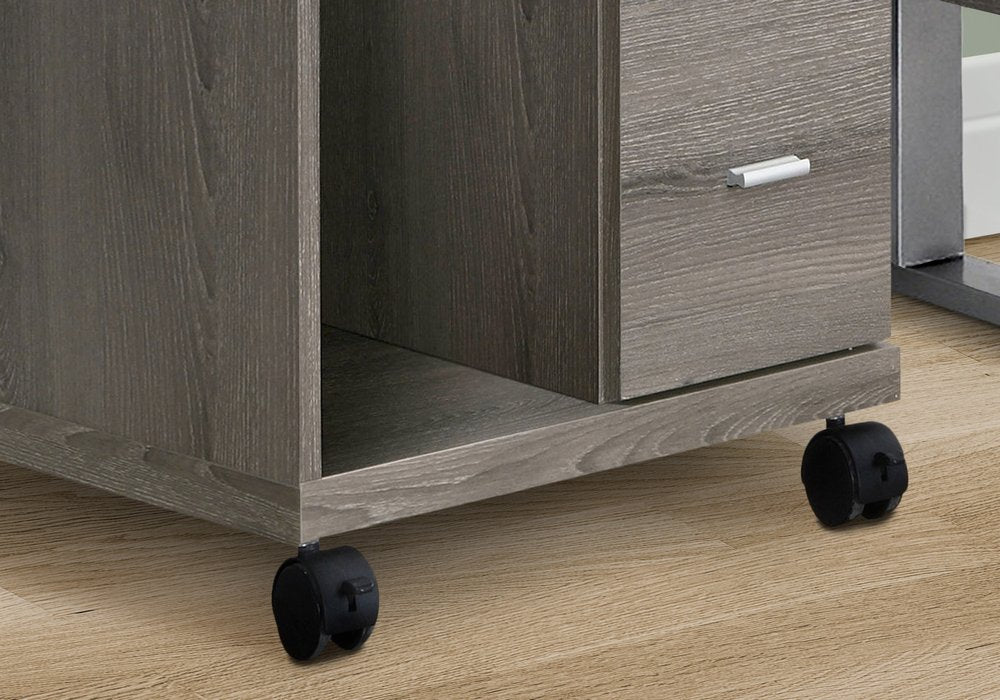 17.75" X 17.75" X 23" Dark Taupe Particle Board Hollow Core 2 Drawers  Office Cabinet HomeRoots