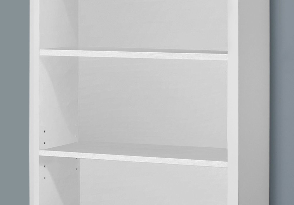White Wood Adjustable Four Tier Bookcase HomeRoots