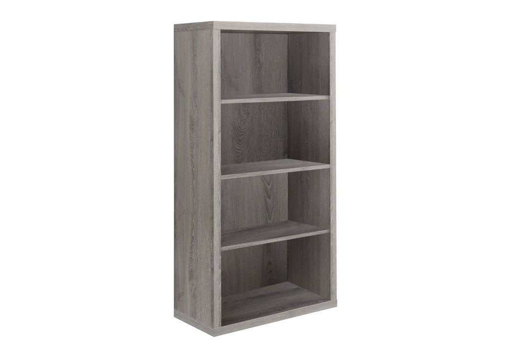 White Wood Adjustable Four Tier Bookcase HomeRoots
