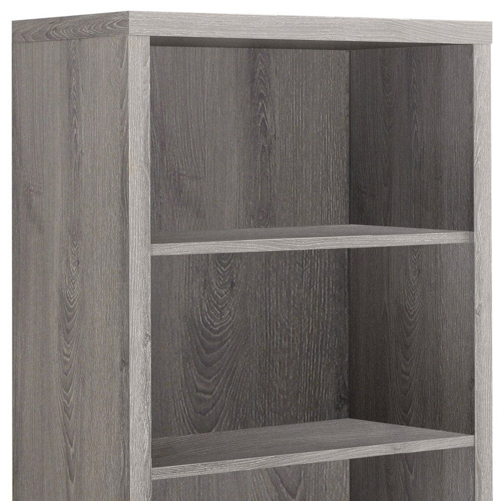White Wood Adjustable Four Tier Bookcase HomeRoots
