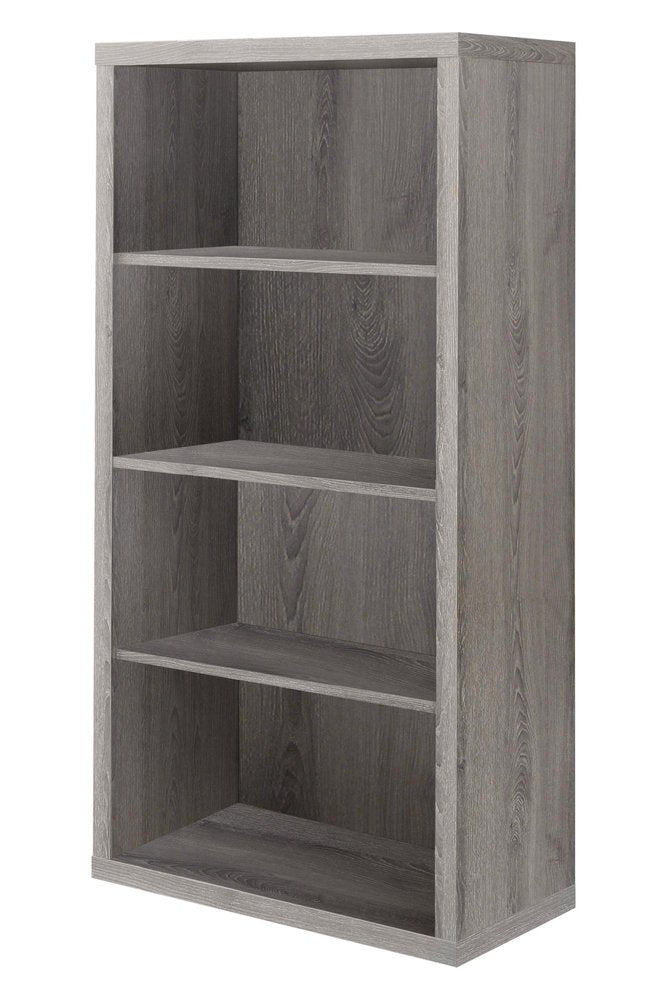 White Wood Adjustable Four Tier Bookcase HomeRoots