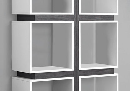 71" White Wood Eight Tier Cube Bookcase HomeRoots