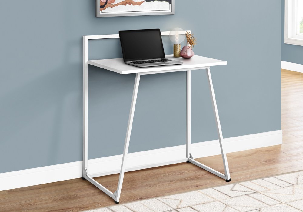 30" White and Gray Computer Desk HomeRoots