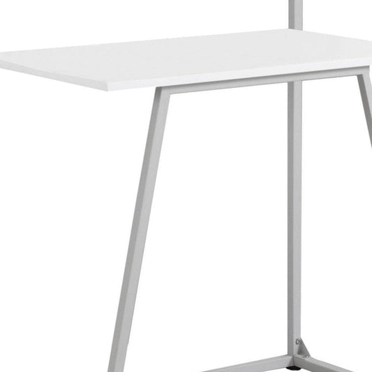30" White and Gray Computer Desk HomeRoots