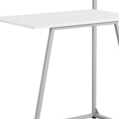 30" White and Gray Computer Desk HomeRoots