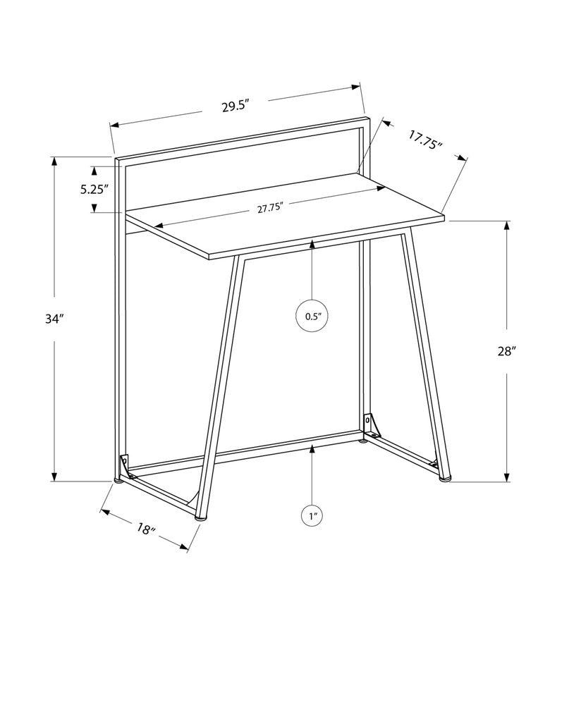 30" White and Gray Computer Desk HomeRoots