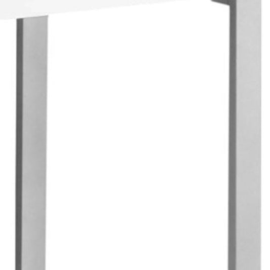 60" Taupe and Silver Computer Desk With Two Drawers