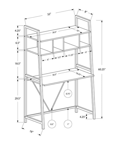 32" White Computer Desk HomeRoots