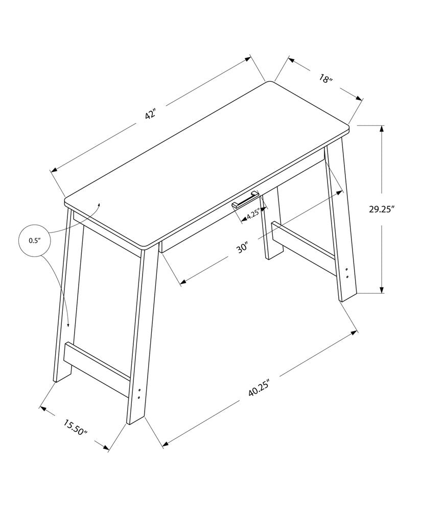 42" Brown Computer Desk HomeRoots