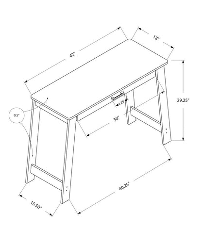 42" Brown Computer Desk HomeRoots