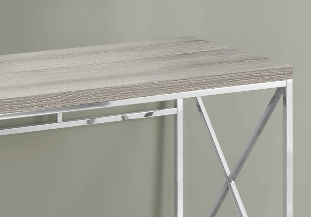 47" Taupe and Silver Computer Desk HomeRoots