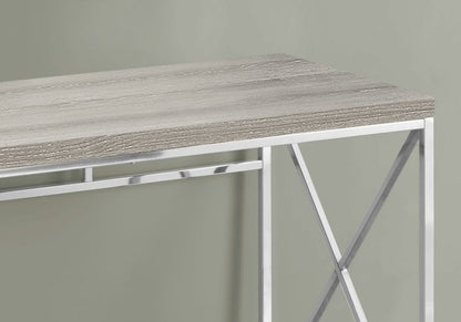 47" Taupe and Silver Computer Desk HomeRoots