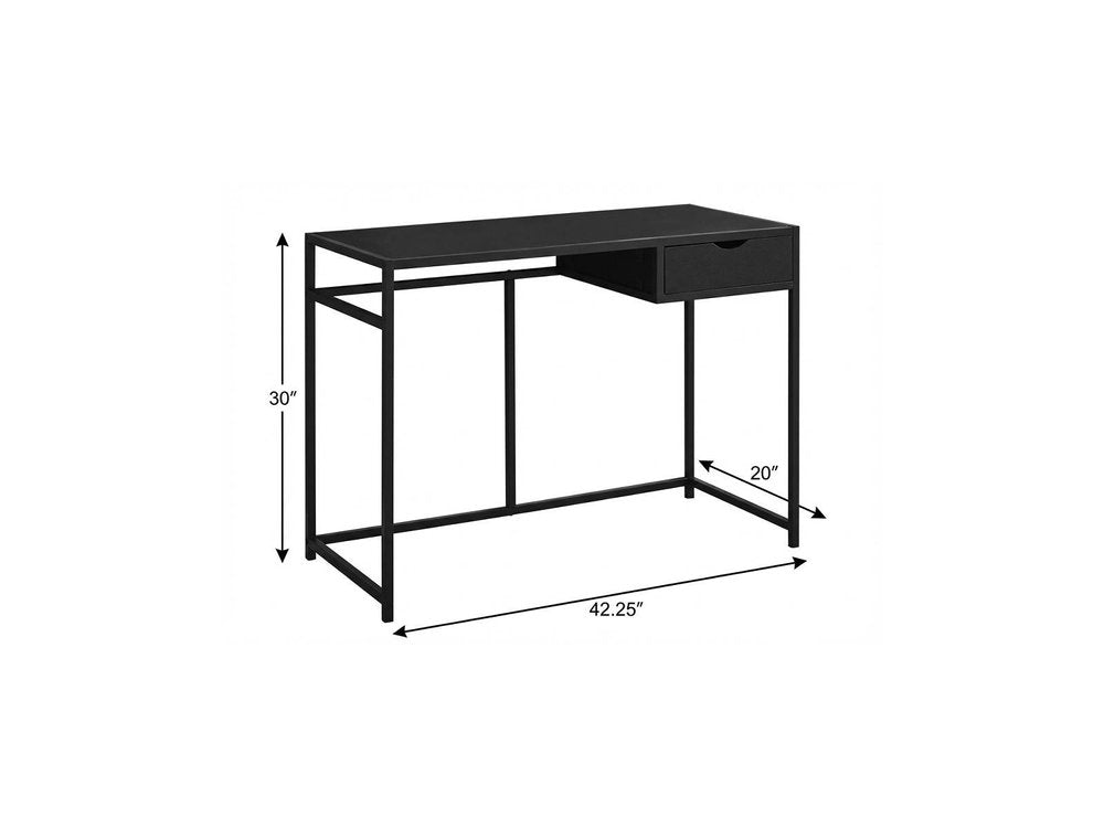 42" Black Computer Desk HomeRoots