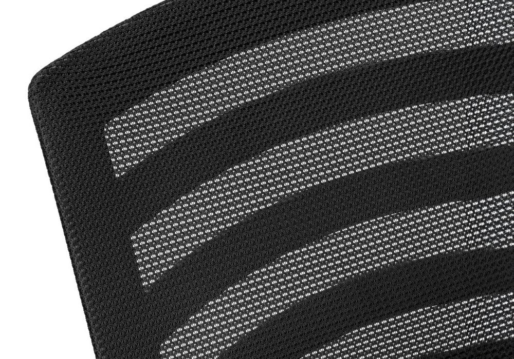 Black Polyester Seat Swivel Adjustable Task Chair Mesh Back Plastic Frame HomeRoots